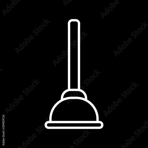  Plunger Icon Isolated On Abstract Background