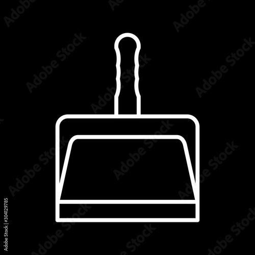 Dustpan Icon Isolated On Abstract Background