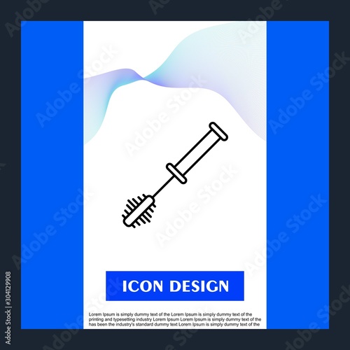  Toilet Brush Icon Isolated On Abstract Background