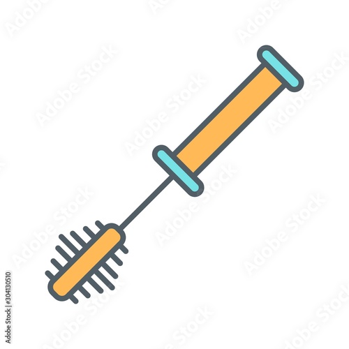  Toilet Brush Icon Isolated On Abstract Background