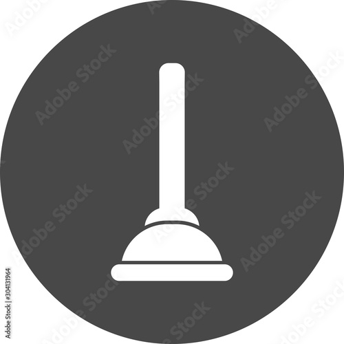  Plunger Icon Isolated On Abstract Background