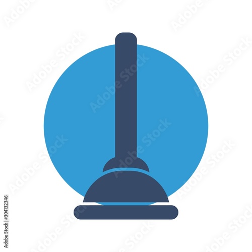  Plunger Icon Isolated On Abstract Background