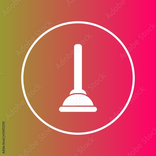  Plunger Icon Isolated On Abstract Background
