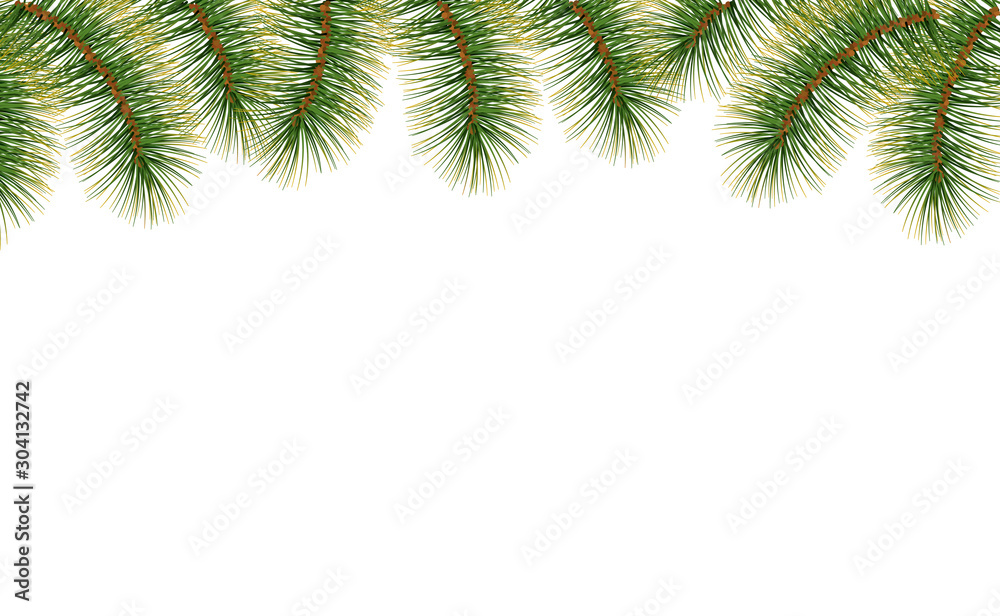 Obraz premium leafs tropicals of christmas decorative isolated icon vector illustration design