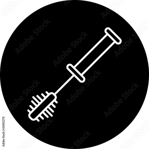  Toilet Brush Icon Isolated On Abstract Background
