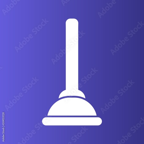  Plunger Icon Isolated On Abstract Background