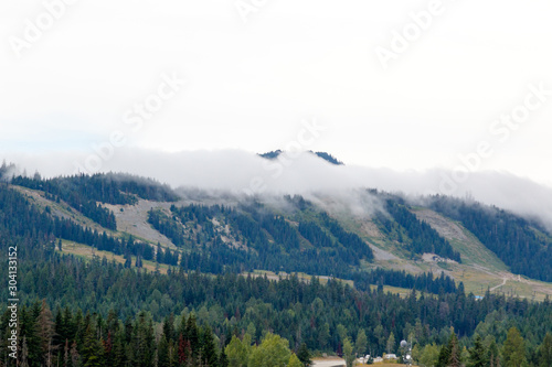 Fog rolling in the hills and mountains