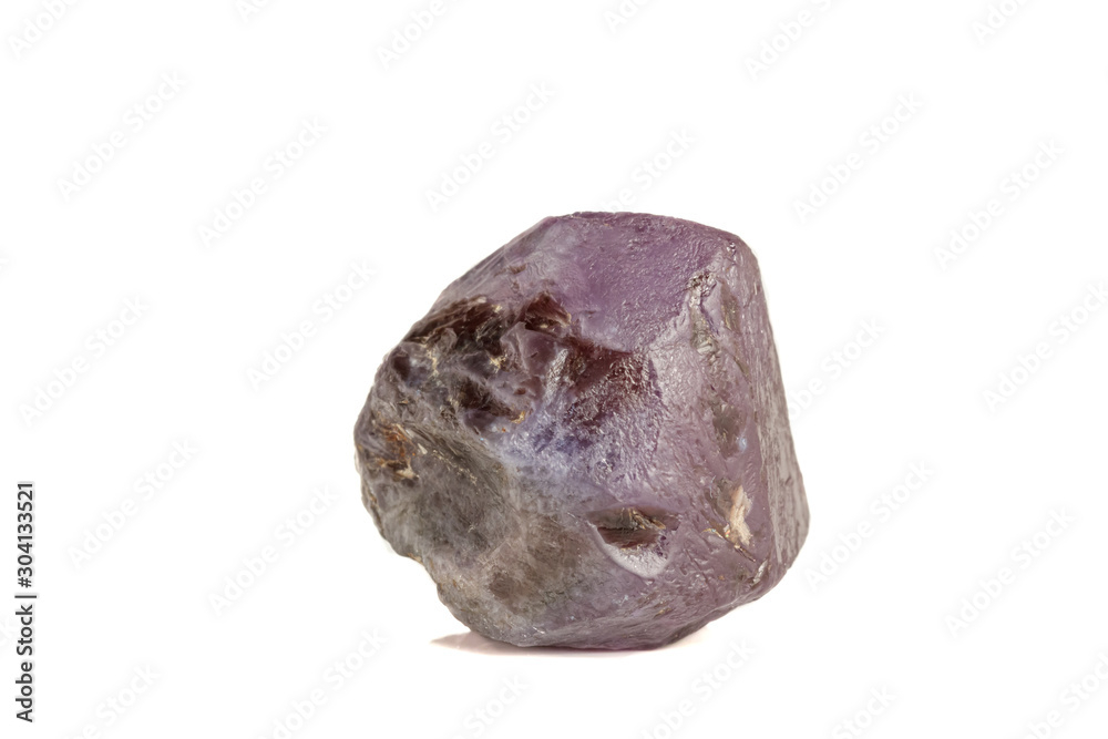 macro mineral stone alexandrite red - violet in daylight on a white macro mineral stone alexandrite red - violet in daylight on a white