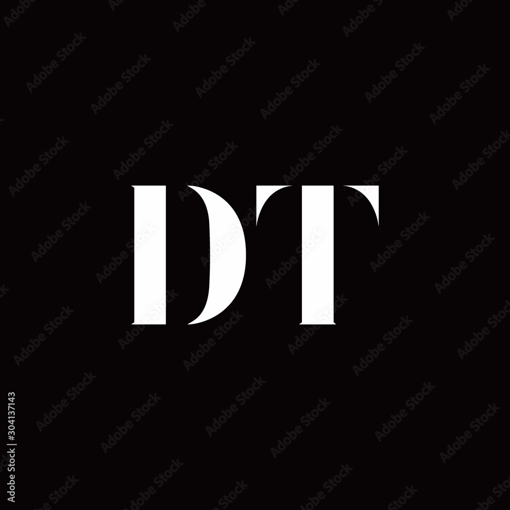 Fototapeta premium DT Logo Letter Initial Logo Designs Template