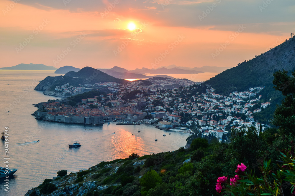 The Dubrovnik cityscape.