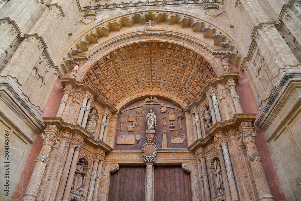 Eingang der Kathedrale in Palma / Mallorca