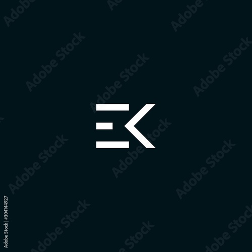 EK initial logo design vector © aan