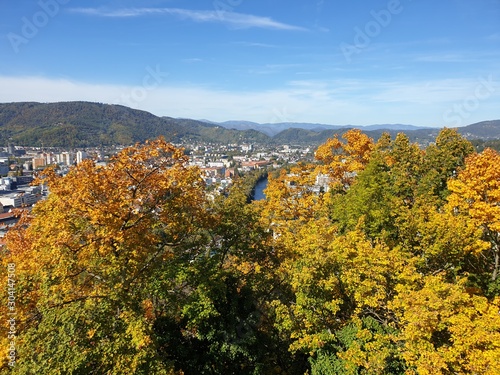 Herbstblick auf das n  rdliche Graz