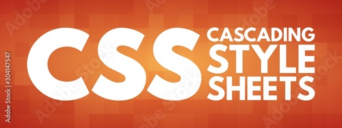 CSS - Cascading Style Sheets acronym, technology concept background
