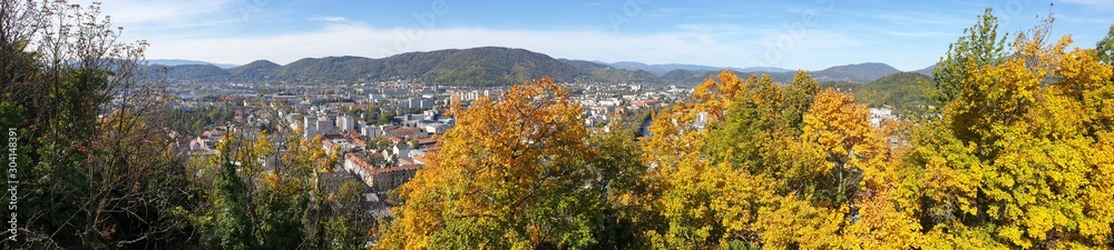 Panorama auf Graz vom Schloßberg
