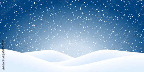 christmas landscape background with snow © picoStudio