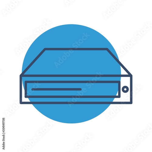 Dvd Rom Icon Isolated On Abstract Background