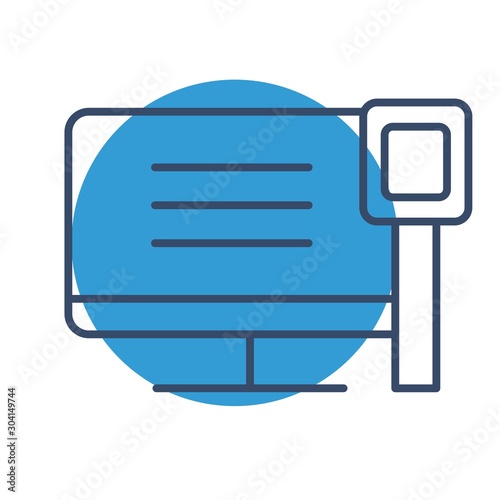 Internet Access Icon Isolated On Abstract Background