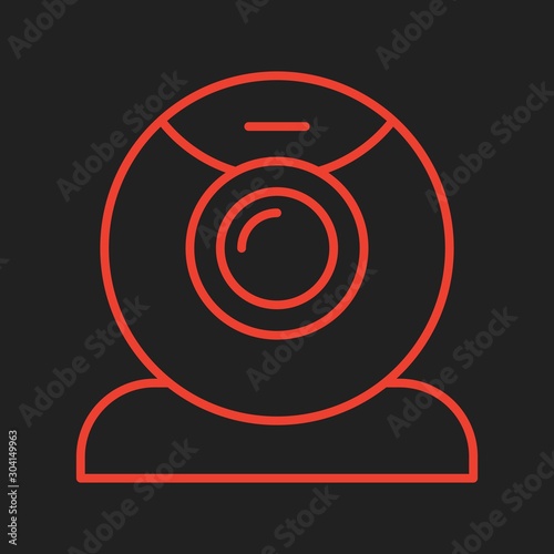 webcam Icon Isolated On Abstract Background
