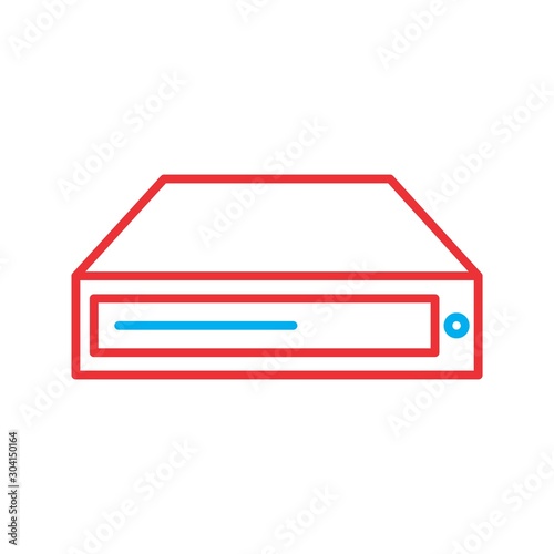 Dvd Rom Icon Isolated On Abstract Background