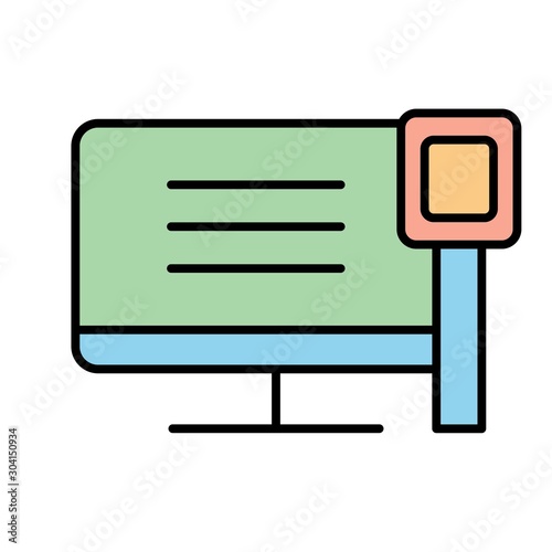 Internet Access Icon Isolated On Abstract Background
