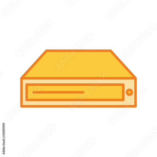 Dvd Rom Icon Isolated On Abstract Background