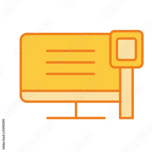Internet Access Icon Isolated On Abstract Background
