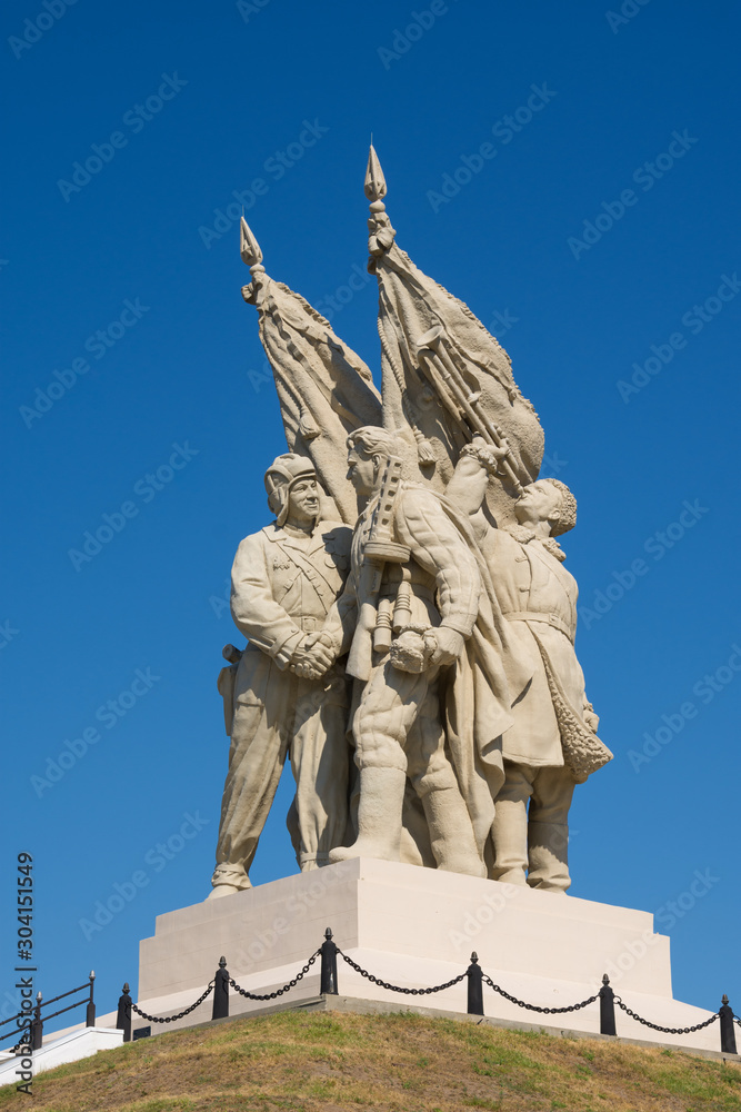 Kalach-on-Don. Monument “Connecting Fronts” dedicated to the meeting of troops of the Southwestern and Stalingrad Fronts of Soviet troops near Stalingrad 
