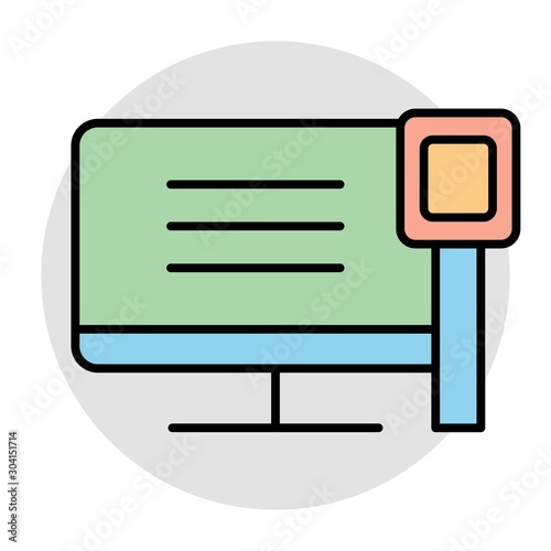 Internet Access Icon Isolated On Abstract Background