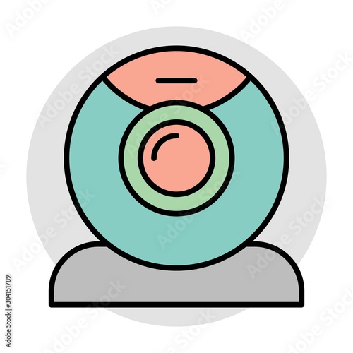 webcam Icon Isolated On Abstract Background