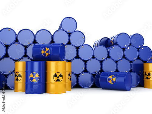 3D rendering radioactive barrels