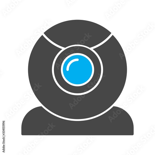 webcam Icon Isolated On Abstract Background