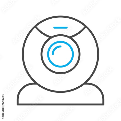 webcam Icon Isolated On Abstract Background