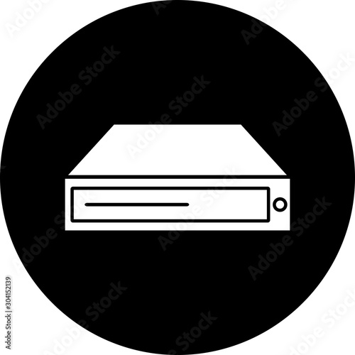 Dvd Rom Icon Isolated On Abstract Background