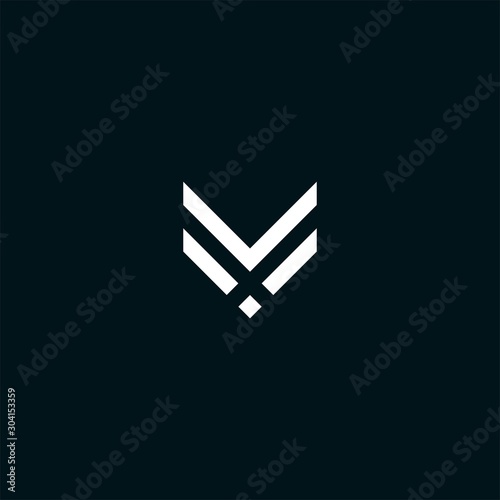 V initial logo design vector