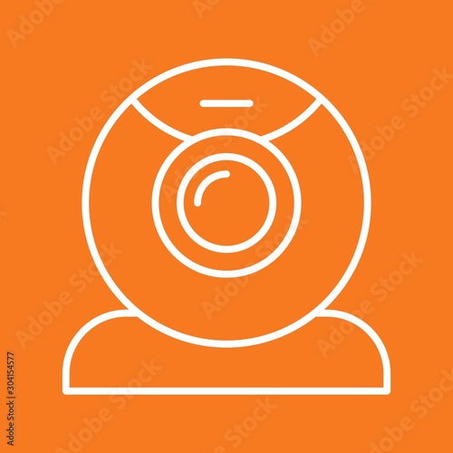 webcam Icon Isolated On Abstract Background