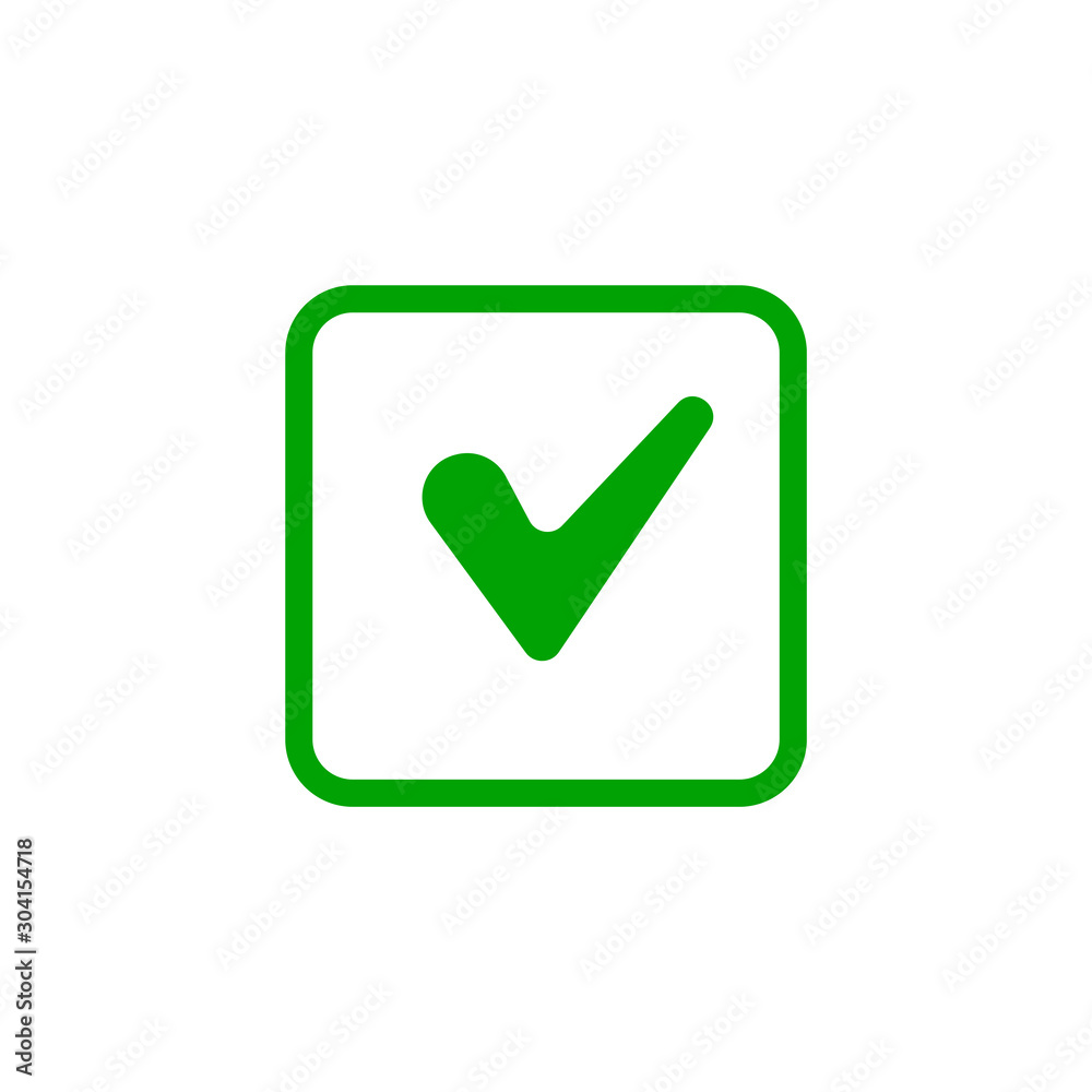 Check mark icon vector in flat design Check mark icon vector in flat design