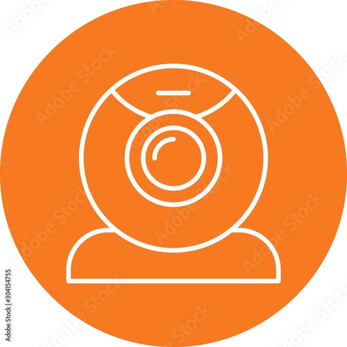webcam Icon Isolated On Abstract Background