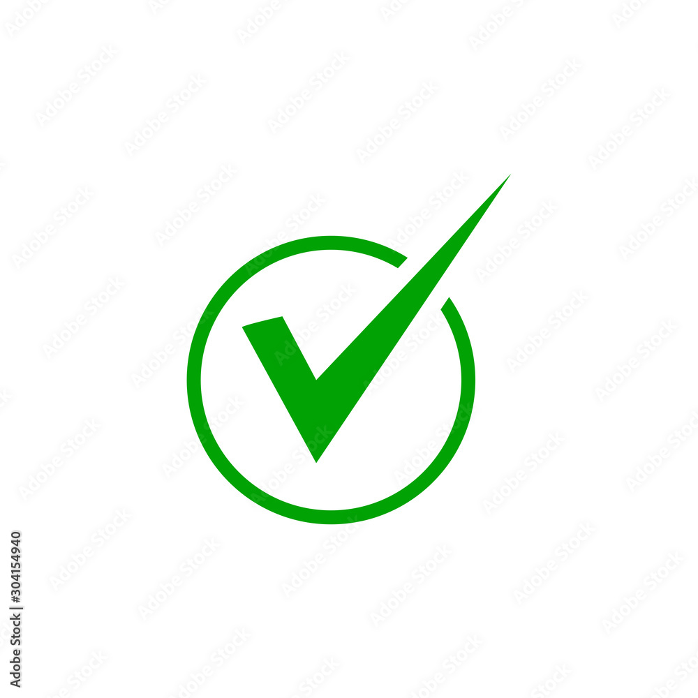 Check mark icon vector in flat design Check mark icon vector in flat design