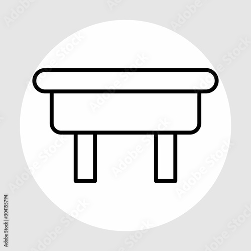 ottoman Icon Isolated On Abstract Background