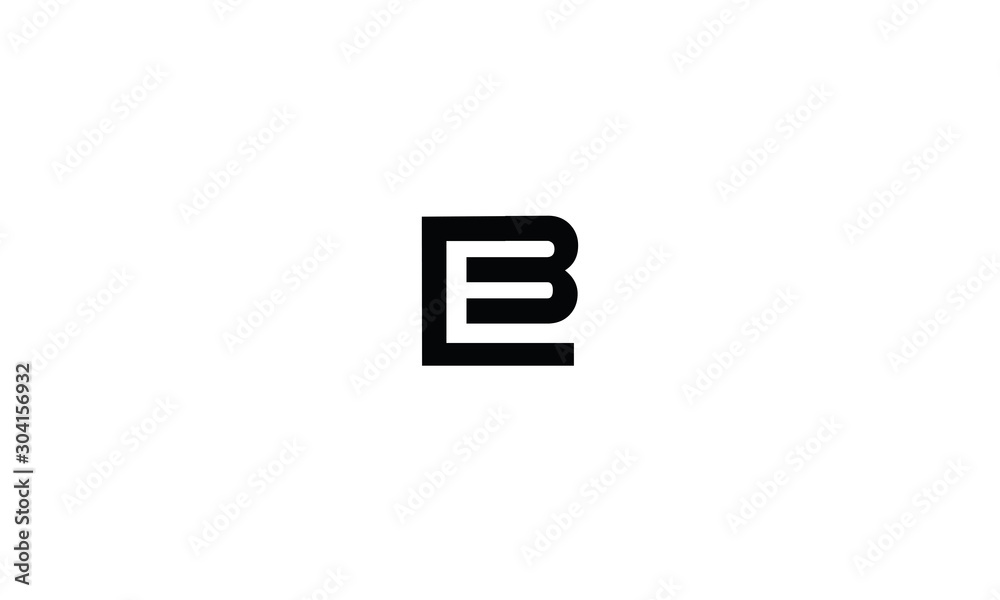 abstract EB BE initial letter logo template, vector file eps 10, - Vector abstract EB BE initial letter logo template, vector file eps 10, - Vector