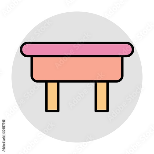 ottoman Icon Isolated On Abstract Background