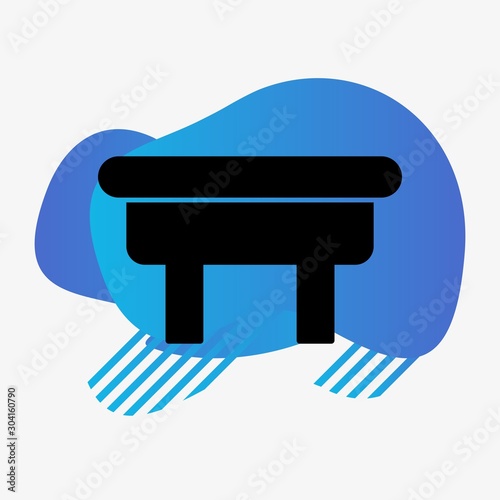 ottoman Icon Isolated On Abstract Background