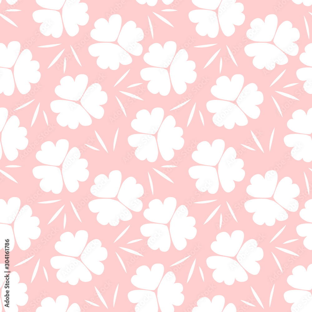Seamless pattern with abstract flowers and leaves. Bright floral background. Seamless pattern with abstract flowers and leaves. Bright floral background.