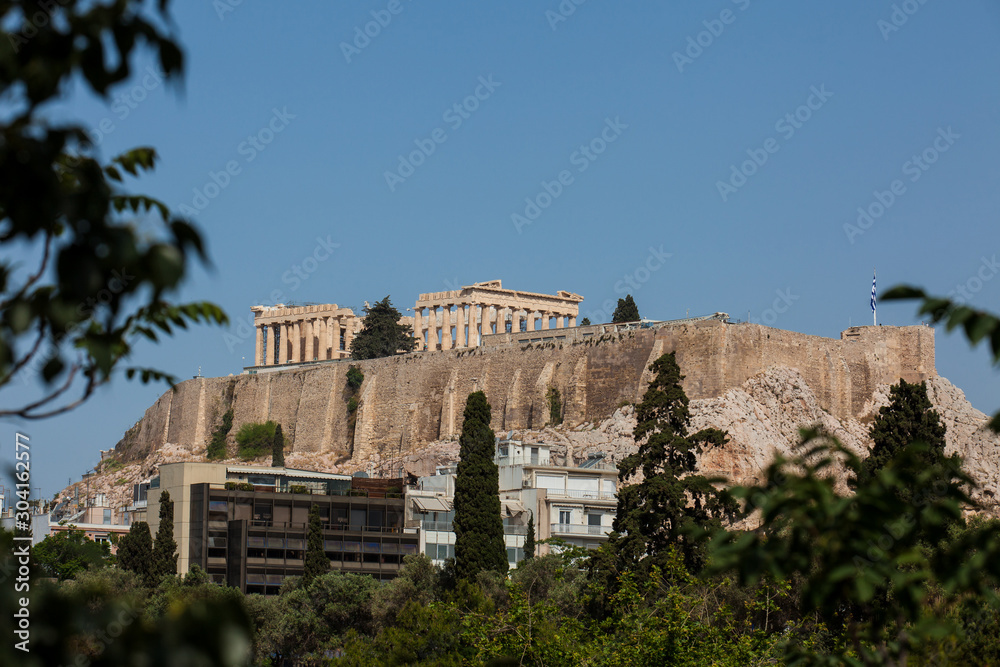 The ancient Acropolis at Athens city center