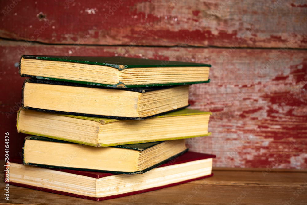 an old stack of books