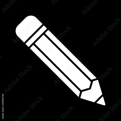 Pencil Icon Isolated On Abstract Background