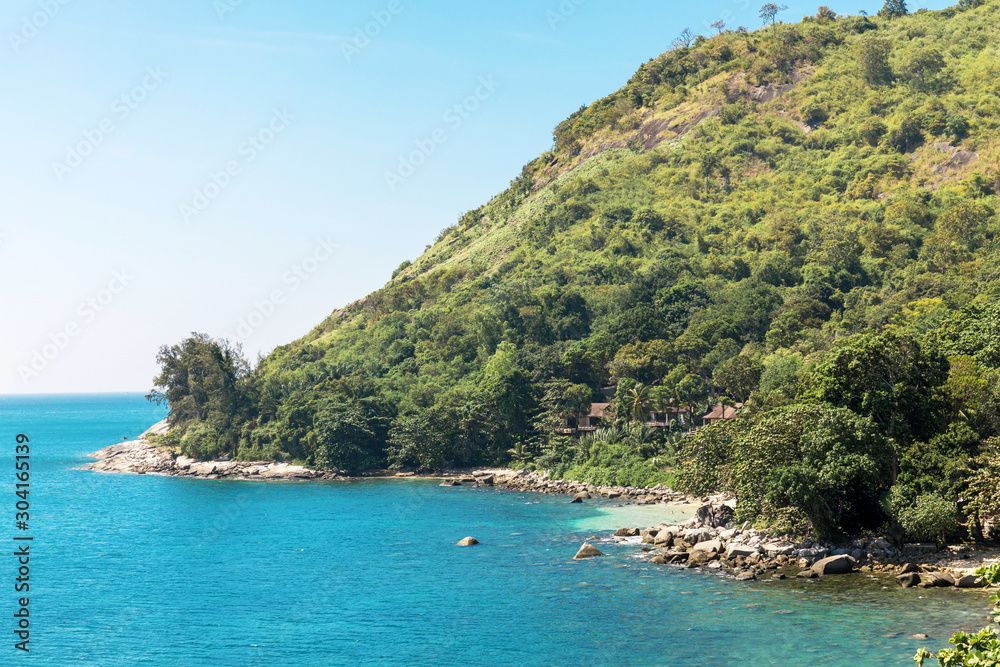 Naklejka premium View on Ao Sane beach at Rawai area on Phuket island
