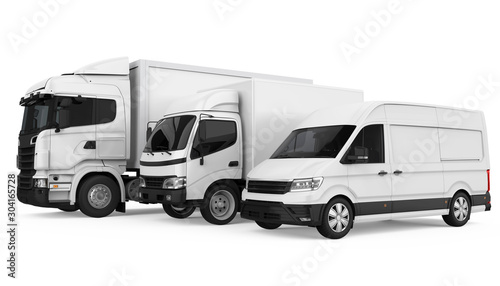 Fleet of Freight Transportation Isolated