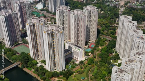 Wallpaper Mural Aerial view of Hong Kong city Torontodigital.ca
